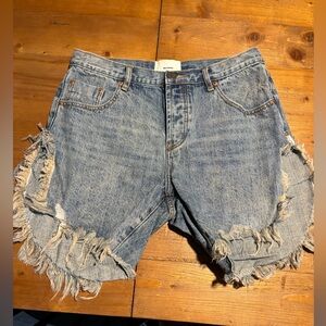 One Teaspoon Frankie Blue Denim Shorts size 31